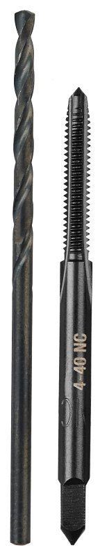 MILWAUKEE Milwaukee 49-57-5508 Drill and Tap Bit, HCS, Black Oxide, Specifications: #4-40 NC Straight Flute Plug Tap, #43 Drill