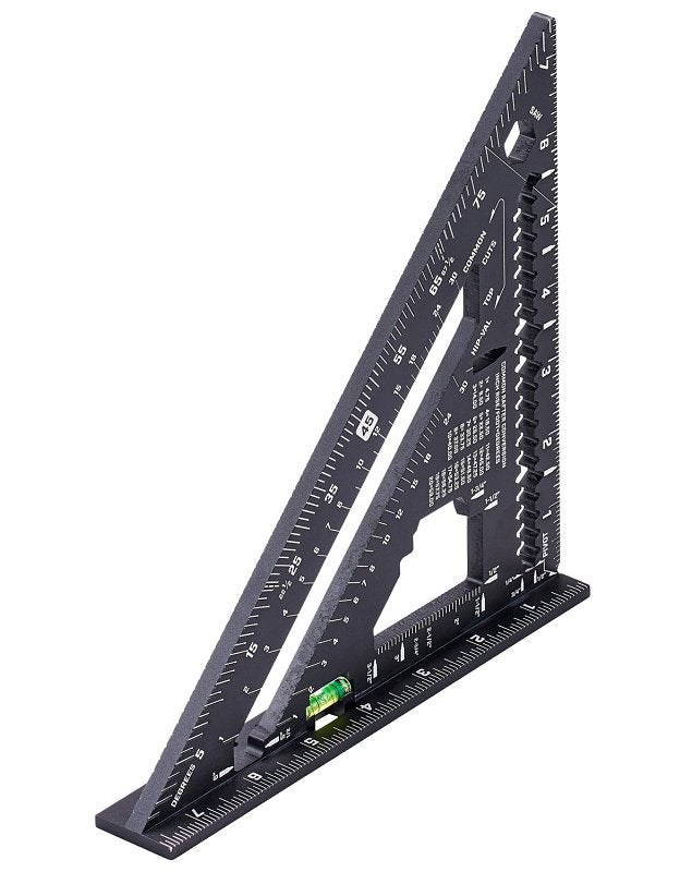 AMAX INC Spec Ops SPEC-SQ-RAF7-E Rafter Square with Vial, 1/16 in Graduation