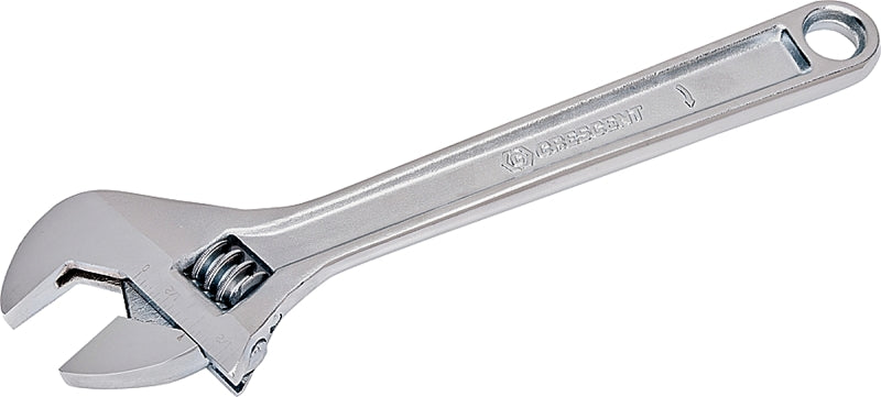 CRESCENT Crescent AC26VS Adjustable Wrench, 6 in OAL, 0.938 in Jaw, Steel, Chrome-Plated, Non-Cushion Grip Handle TOOLS CRESCENT