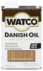 WATCO Watco A65941 Danish Oil, Medium Walnut, Liquid, 1 qt, Can