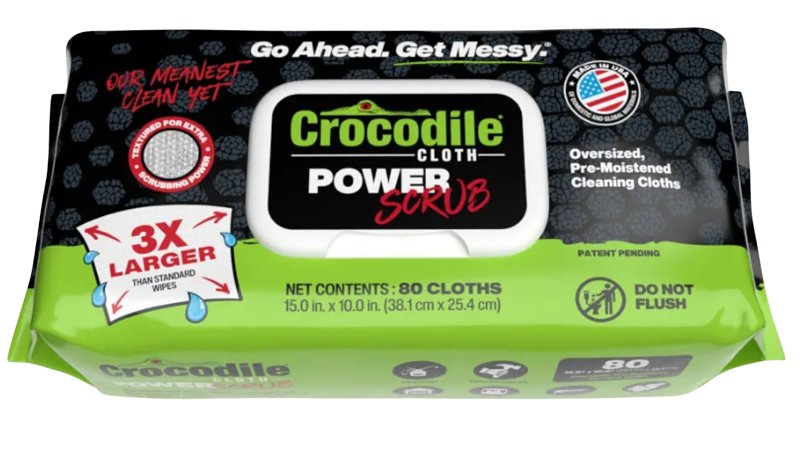 CROCODILE CLOTH Crocodile Cloth 6500-080 Cleaning Cloth, 15 in L, 10 in W, Fabric, White CLEANING & JANITORIAL SUPPLIES CROCODILE CLOTH