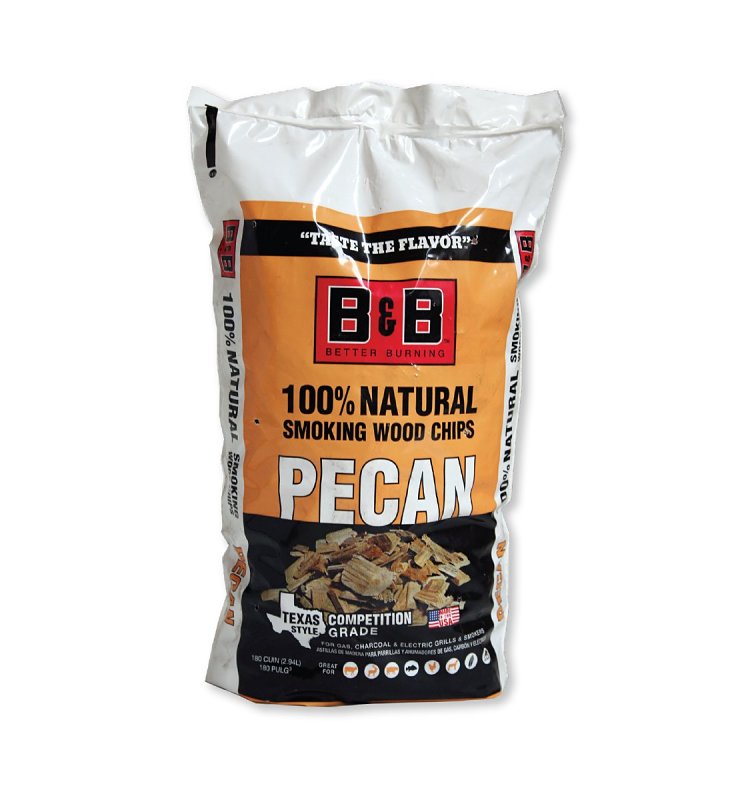 B&B / COWBOY CHARCOAL B & B Charcoal 18076 Series Smoking Chips, Pecan, Wood, 180 cu-in OUTDOOR LIVING & POWER EQUIPMENT B&B / COWBOY CHARCOAL