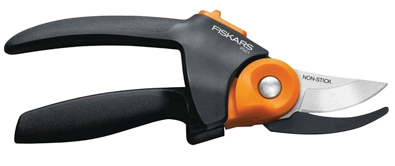 FISKARS Fiskars 391041-1001 Pruner, 3/4 in Cutting Capacity, Steel Blade, Bypass Blade, Rolling Handle LAWN & GARDEN FISKARS
