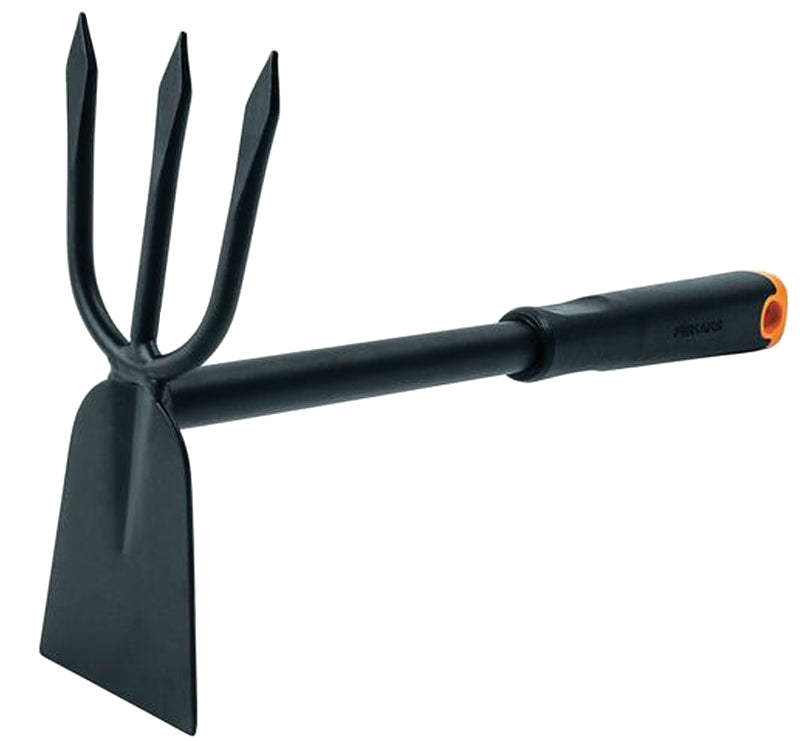FISKARS Fiskars 373810-1001 Cultivator Hoe, 7-1/4 in W, 12 in L, 3-Tine