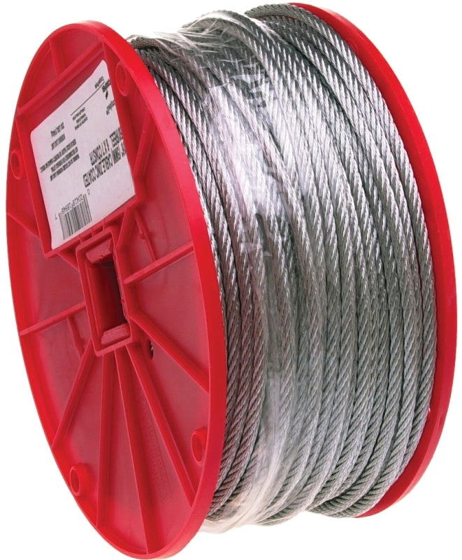 CAMPBELL CHAIN Campbell 7000927 Aircraft Cable, 5/16 in Dia, 200 ft L, 1960 lb Working Load, Galvanized Steel HARDWARE & FARM SUPPLIES CAMPBELL CHAIN   