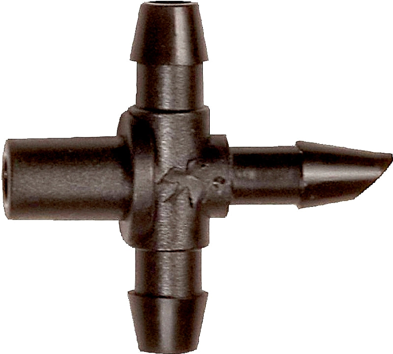RAINBIRD Rain Bird BT25-10PK Non-Threaded Drip Tee, 1/4 in Connection, Barb, Plastic, Black LAWN & GARDEN RAINBIRD