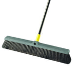 QUICKIE Quickie 00533 Push Broom, 24 in Sweep Face, Polypropylene Bristle, Steel Handle