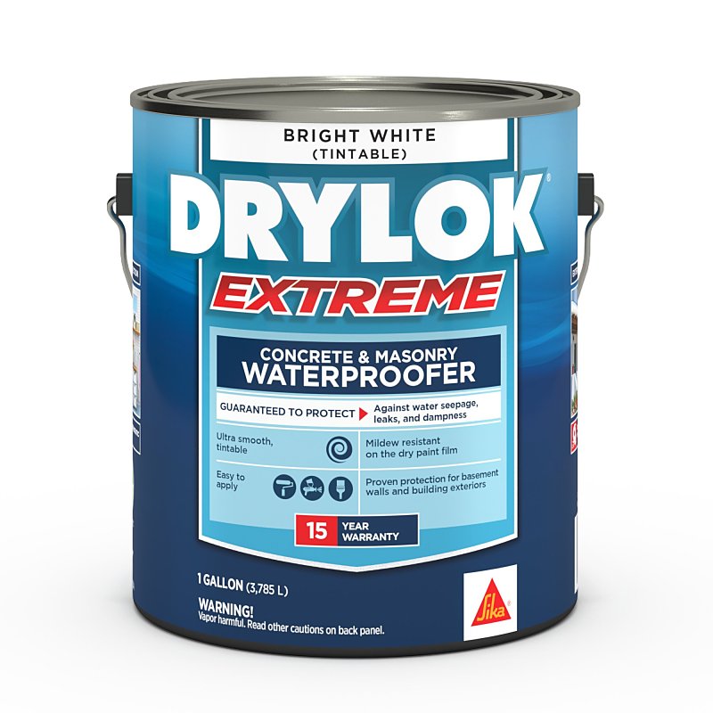 DRYLOK UGL DRYLOK EXTREME Series 28613 Masonry Waterproofer, White, Liquid, 1 gal Pail PAINT DRYLOK