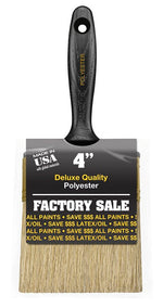 WOOSTER BRUSH Wooster P3974-4 Paint Brush, 4 in W, 3-7/16 in L Bristle, Polyester Bristle PAINT WOOSTER BRUSH