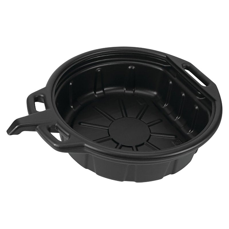 PERFORMANCE TOOLS Performance Tool W4071 Oil Drain Pan, 4.5 gal Capacity, Rectangular, Polyethylene, Black