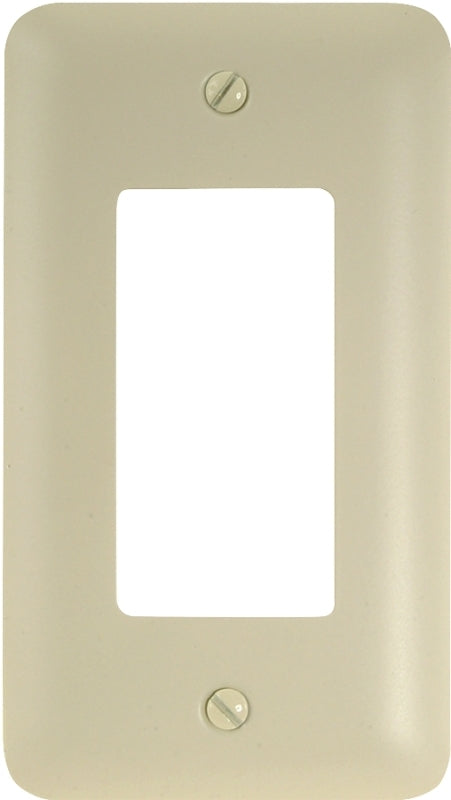 AMERELLE Amerelle 935RAL Wallplate, 5 in L, 2-13/16 in W, 1-Gang, Light Almond, Steel
