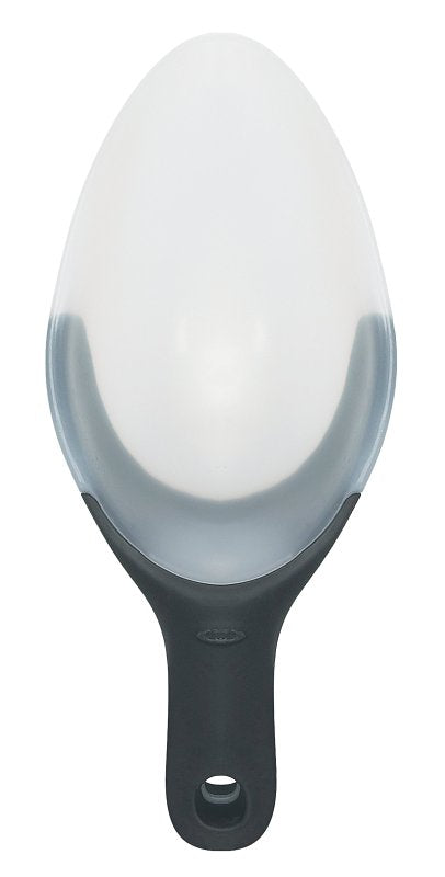 OXO INTERNATIONAL Good Grips 1067686 Scoop, 8 oz Volume, 11 in L, Plastic, Black/Clear