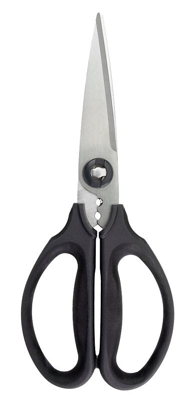 OXO INTERNATIONAL Good Grips 1072121 Kitchen and Herb Scissors, Stainless Steel Blade, Plastic Handle, Black, 8-3/4 in OAL HOUSEWARES OXO INTERNATIONAL
