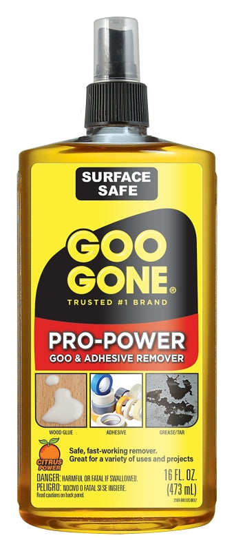 WEIMAN PRODUCTS Goo Gone 2181 Goo and Adhesive Remover, 16 oz Spray Bottle, Liquid, Citrus, Yellow