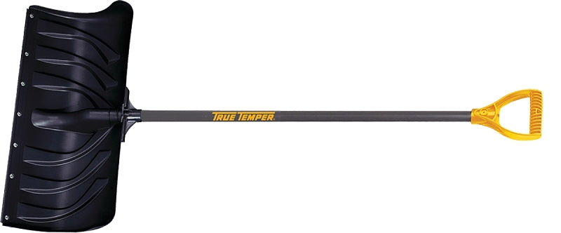 TRUE TEMPER True Temper 1603500 Snow Pusher, 24-1/2 in W Blade, Polyethylene Blade, Steel Handle, D-Shaped Handle, 38.3 in L Handle LAWN & GARDEN TRUE TEMPER