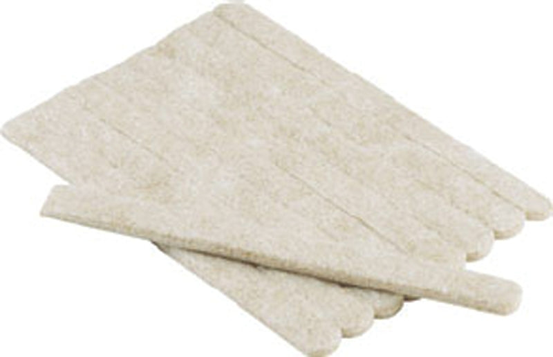 SHEPHERD Shepherd Hardware 9954 Protective Strip, Felt Cloth, Beige, 6 in L, 1/2 in W, Rectangular