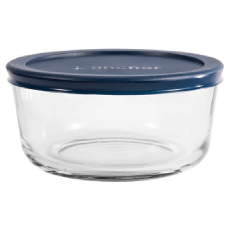 ANCHOR HOCKING Anchor Hocking 85907L20 Kitchen Food Storage with Lid, 4 Cup, Glass, Clear, 6-1/4 in Dia, 3 in H HOUSEWARES ANCHOR HOCKING