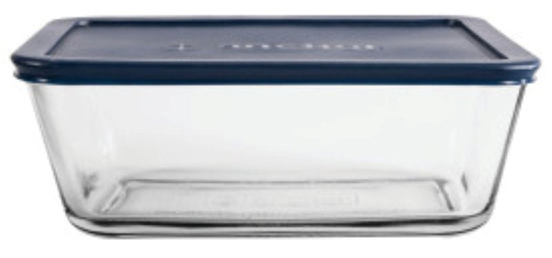 ANCHOR HOCKING Anchor Hocking 85912L20 Kitchen Food Storage with Lid, 4-3/4 Cup, Glass, Clear, 8 in Dia, 3.4 in H HOUSEWARES ANCHOR HOCKING