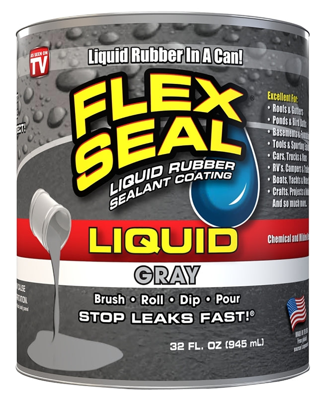 FLEX SEAL Flex Seal LFSGRYR32 Rubberized Coating, Gray, 32 oz, Can