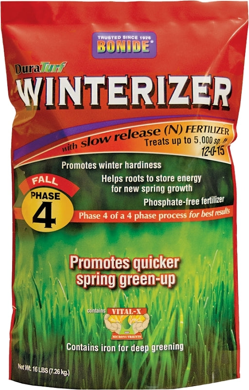 DURATURF DuraTurf 60440 Winterizer, 16 lb, Granular, 12-0-15 N-P-K Ratio