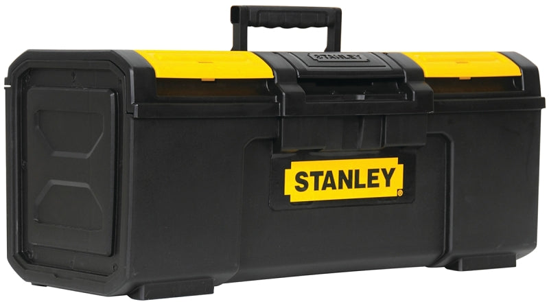 STANLEY STANLEY STST24410 Tool Box, 61 lb, Plastic, Black/Yellow, 24 in L Outside, 3-Compartment TOOLS STANLEY