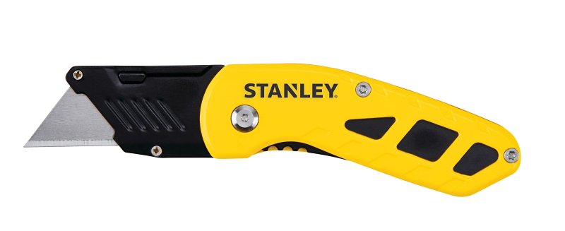 STANLEY STANLEY STHT10424 Compact Knife, 2-7/16 in L Blade, 0.024 in W Blade, Carbon Steel Blade, Black/Yellow Handle TOOLS STANLEY