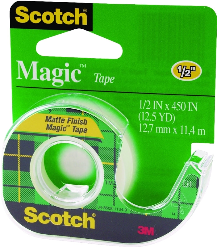 SCOTCH Scotch 104 Permanent Single-Sided Office Tape, 450 in L, 1/2 in W, Plastic Backing PAINT SCOTCH