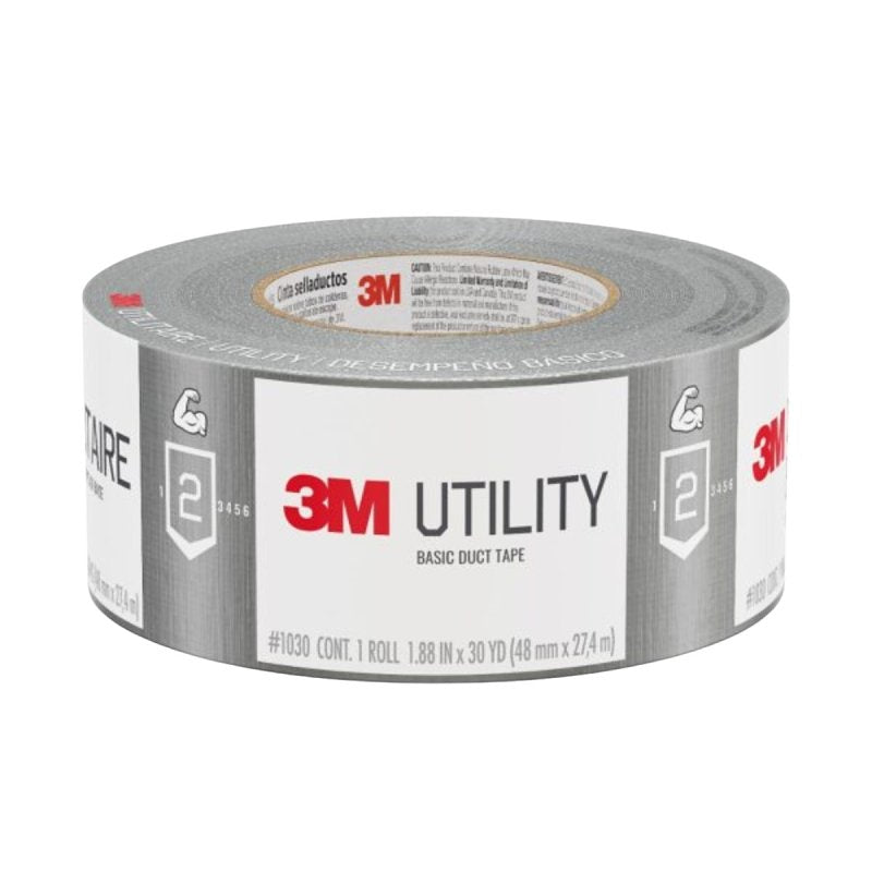 SCOTCH 3M 1030 Duct Tape, Utility, 30 yd L, 1.88 in W, Gray