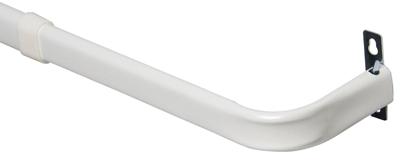KENNEY Kenney KN512 Curtain Rod, 1 in Dia, 48 to 86 in L, Steel, White