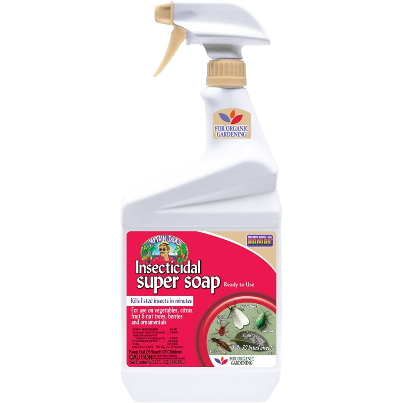 BONIDE Bonide 6556 Insecticidal Super Soap, Liquid, Spray Application, 1 qt Bottle LAWN & GARDEN BONIDE