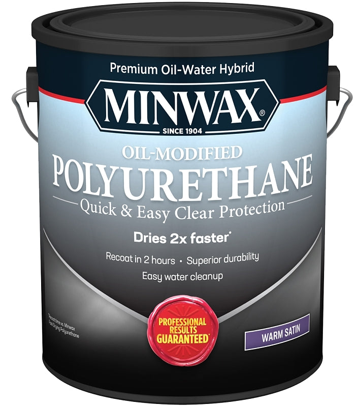 MINWAX Minwax 710330000 Polyurethane, Water Base, Clear, Liquid, 1 gal Can PAINT MINWAX