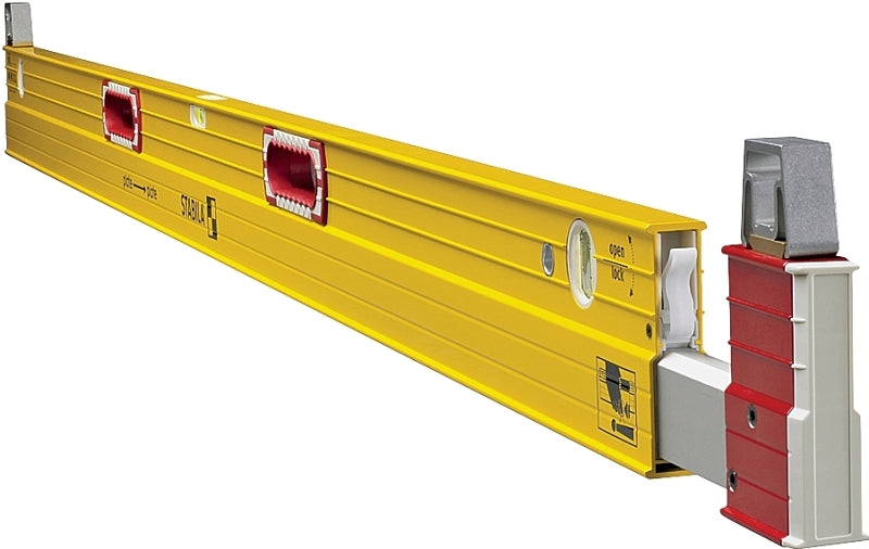 STABILA Stabila 35712 Plate Level, 84 in L, 3-Vial, Steel, Yellow ELECTRICAL STABILA