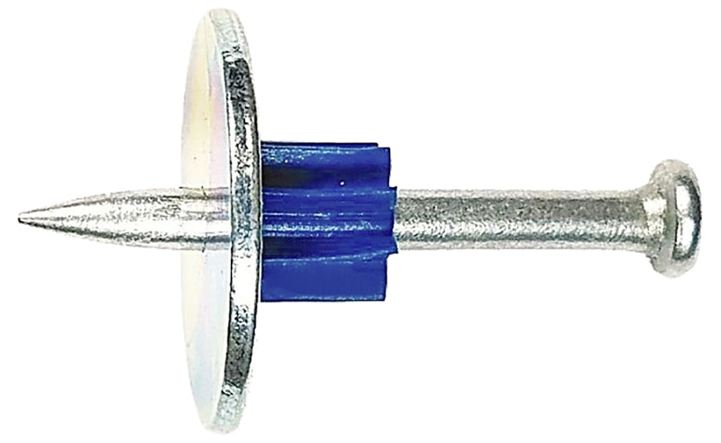 BLUE POINT FASTENING Blue Point Fasteners PDW25-38F10 Drive Pin with Metal Round Washer, 0.14 in Dia Shank, 1-1/2 in L