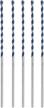 BOSCH Bosch HCBG0205T Hammer Drill Bit Set, 5/32 in Dia, 6 in OAL, Milled Flute, 5/32 in Dia Shank, Hex Shank TOOLS BOSCH