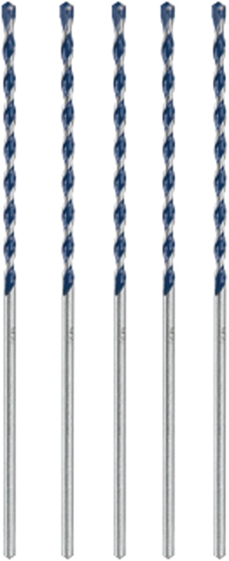 BOSCH Bosch HCBG0205T Hammer Drill Bit Set, 5/32 in Dia, 6 in OAL, Milled Flute, 5/32 in Dia Shank, Hex Shank TOOLS BOSCH