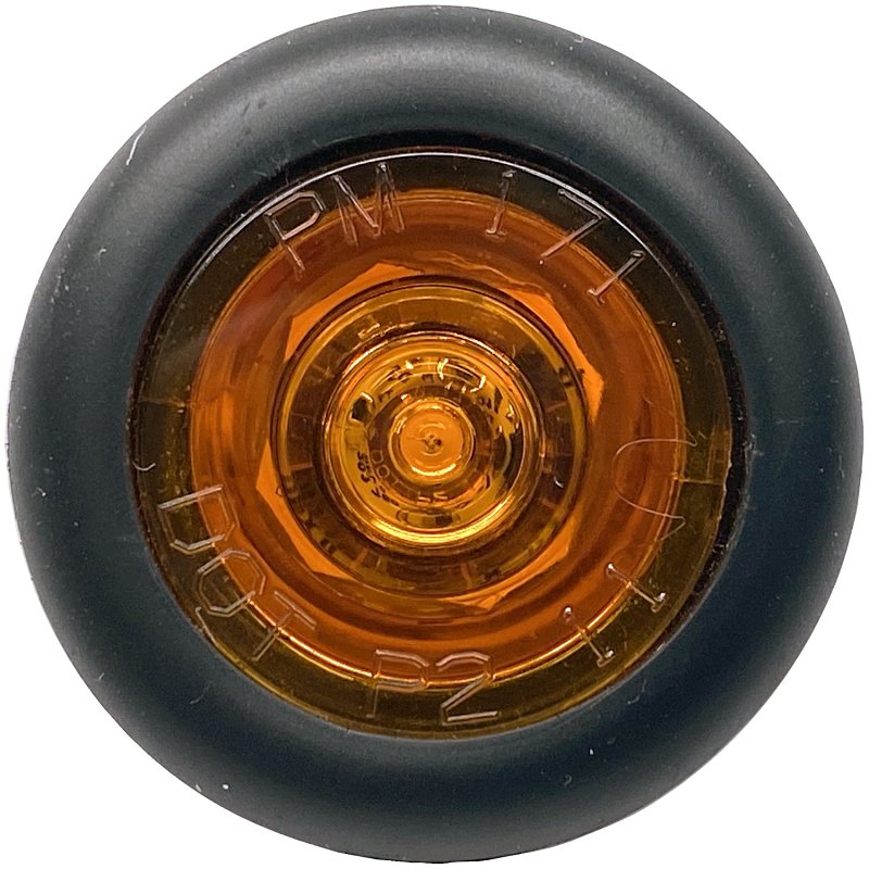 PETERSON MFG PM V171A Side Marker/Clearance Light, Round, 1.06 in W, 0.51 in H, 9 to 16 V, LED Lamp, Amber Lens, Grommet AUTOMOTIVE PETERSON MFG