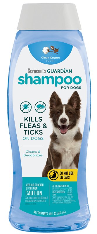 SERGEANT'S Sergeant's Guardian Series 102 Flea and Tick Shampoo, Clean Cotton, 18 oz