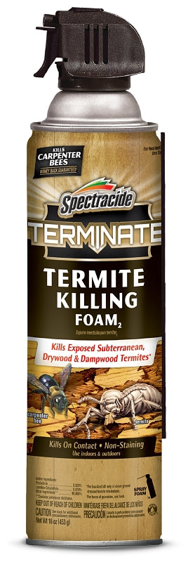 SPECTRACIDE Spectracide 53370 Termite Killing Foam, Liquid, Spray Application, 16 oz Can LAWN & GARDEN SPECTRACIDE