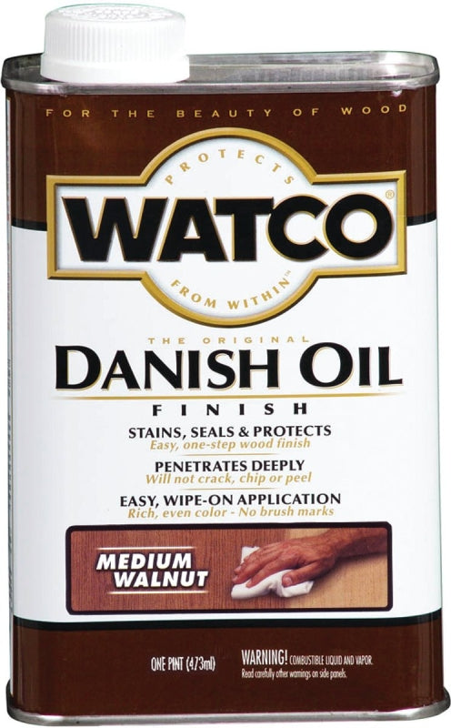 WATCO WATCO 65951 Danish Oil, Medium Walnut, Liquid, 1 pt Can