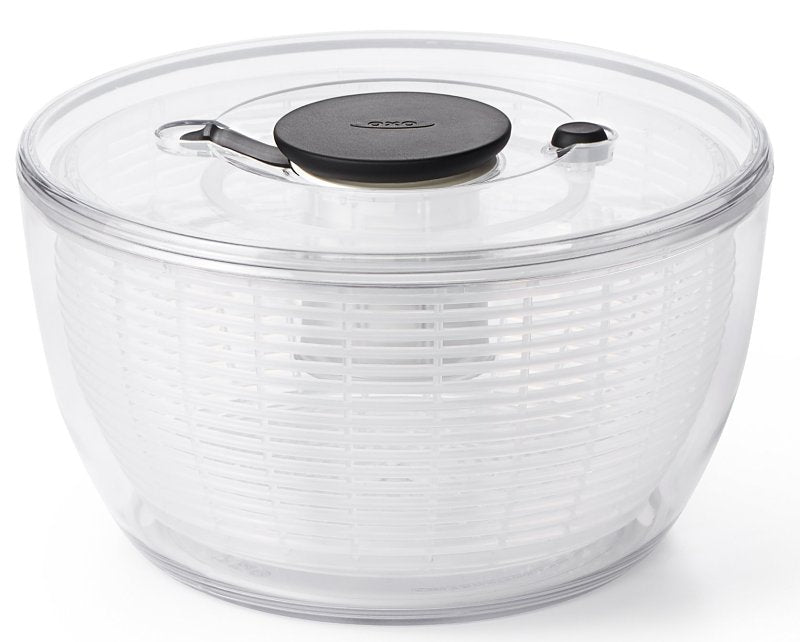 OXO INTERNATIONAL Oxo 32480 Salad Spinner, 4.95 qt Basket, 6.22 qt Bowl Capacity, 10-1/2 in Dia, 10-1/2 in W, 6 in H, Plastic, White HOUSEWARES OXO INTERNATIONAL
