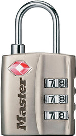 MASTER LOCK Master Lock 4680DNKL Luggage Lock, Resettable Combination Key, 1/8 in Dia Shackle, 3/4 in H Shackle, Steel Shackle HARDWARE & FARM SUPPLIES MASTER LOCK