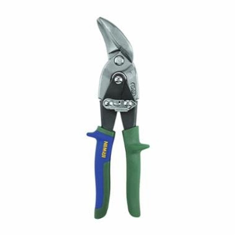 IRWIN Irwin 2073212 Snip, 9-1/2 in OAL, 1-5/16 in L Cut, Compound Cut, Steel Blade, Double-Dipped Handle, Green Handle TOOLS IRWIN