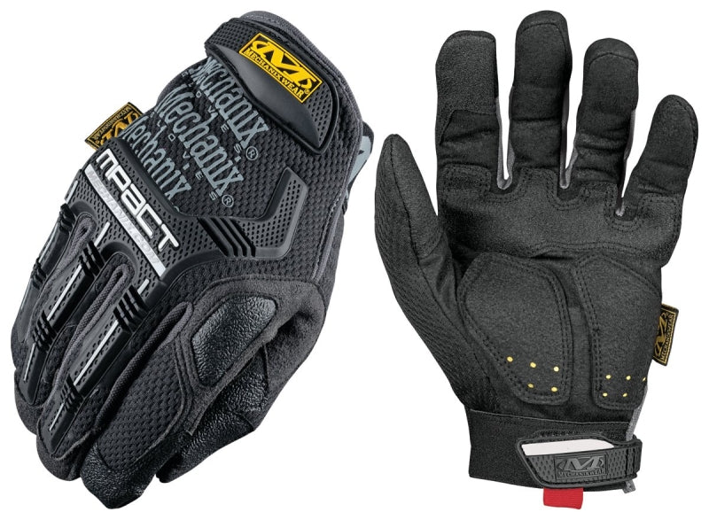 MECHANIX WEAR Mechanix Wear M-Pact Series MPT-58-009 Work Gloves, Men's, M, 9 in L, Reinforced Thumb, Hook-and-Loop Cuff, Black/Gray