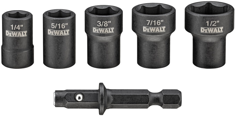 DEWALT DEWALT DWADND-5 Nut Driver Set, 5-Piece, Steel, Black TOOLS DEWALT
