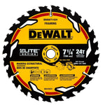 DEWALT DEWALT ELITE Series DWAW71424B10 Circular Saw Blade, 7-1/4 in Dia, 5/8 in Arbor, 24-Teeth, 10/PK TOOLS DEWALT