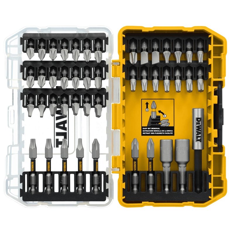 DEWALT DEWALT TOUGHGRIP DWAF45SET Screwdriver Bit Set, 45-Piece, Steel TOOLS DEWALT