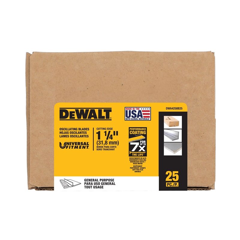 DEWALT DEWALT PlungePoint DWA4258B25 General-Purpose Oscillating Blade Set, 1-1/4 in, Bi-Metal TOOLS DEWALT