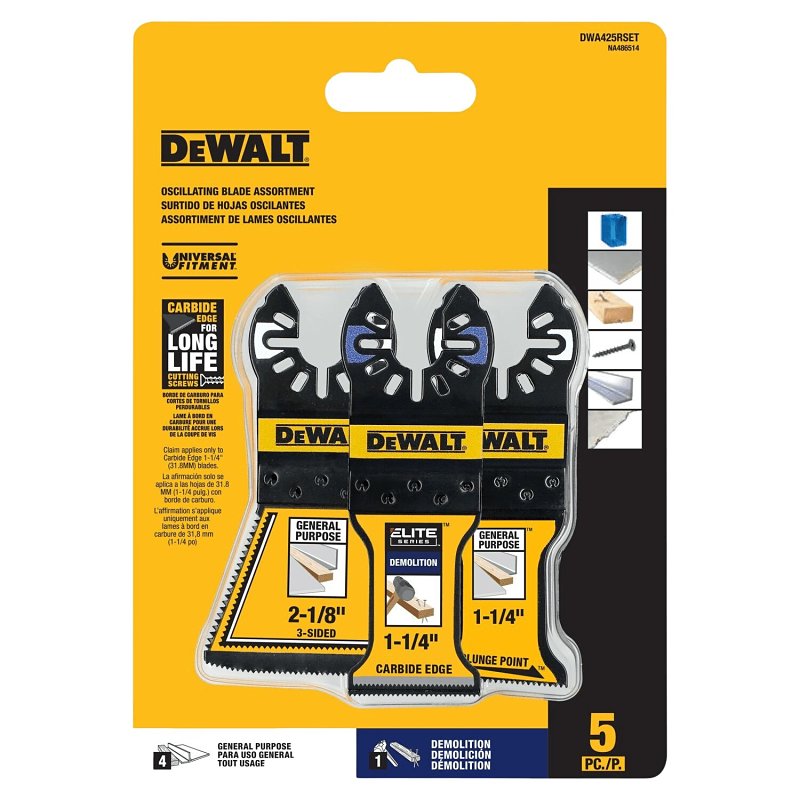 DEWALT DEWALT DWA425RSET Oscillating Remodeling Assortment, Bi-Metal TOOLS DEWALT