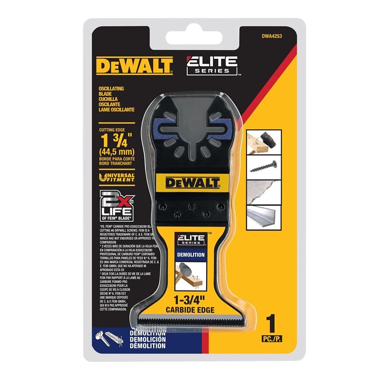 DEWALT DEWALT ELITE Series DWA4253 Oscillating Demo Blade, 1-3/4 in, Carbide TOOLS DEWALT
