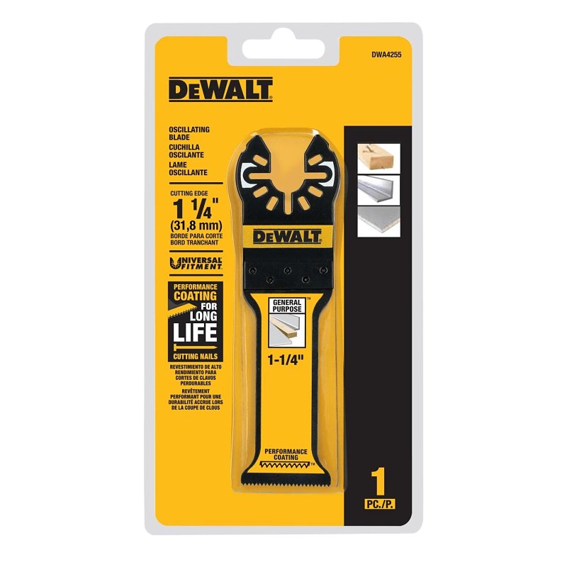 DEWALT DEWALT DWA4255 General-Purpose Oscillating Blade, 1-1/4 in, HSS TOOLS DEWALT
